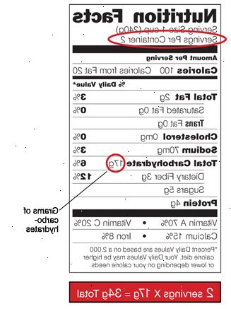 Läsa livsmedelsmärkning hjälper dig hålla koll på ditt barns intag av kolhydrater. Kom ihåg att uppmärksamma servering storlekar. Om ditt barn äter hela rutan, kommer han att ha ätit 34 gram kolhydrater.